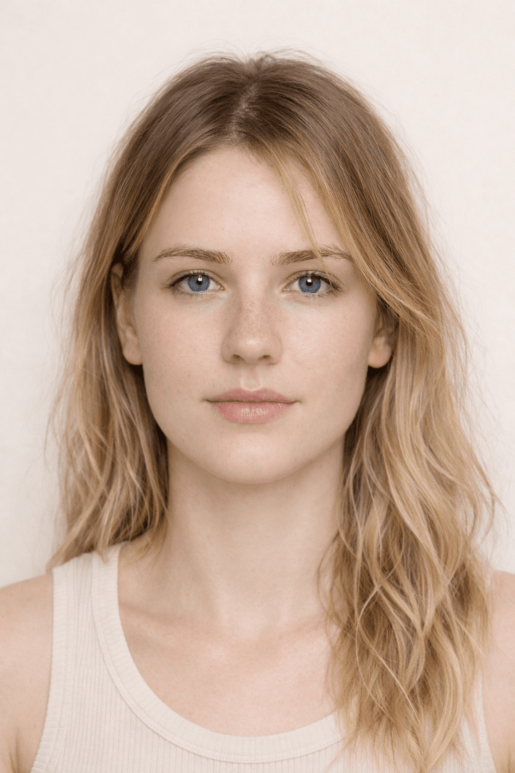 The same woman's skin after Peony — clear and fresh