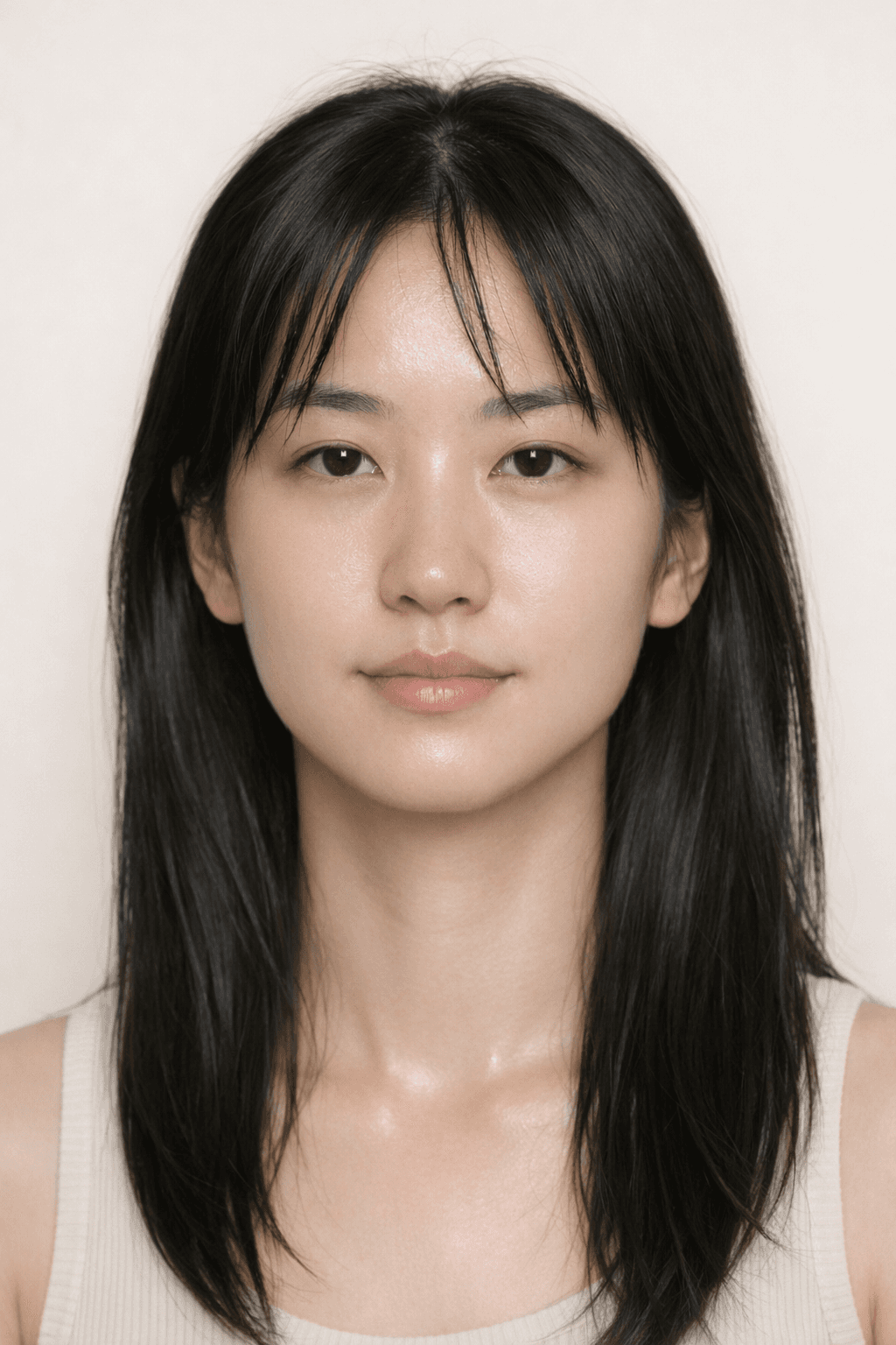 The same woman's skin after Peony — dewy, glowing skin