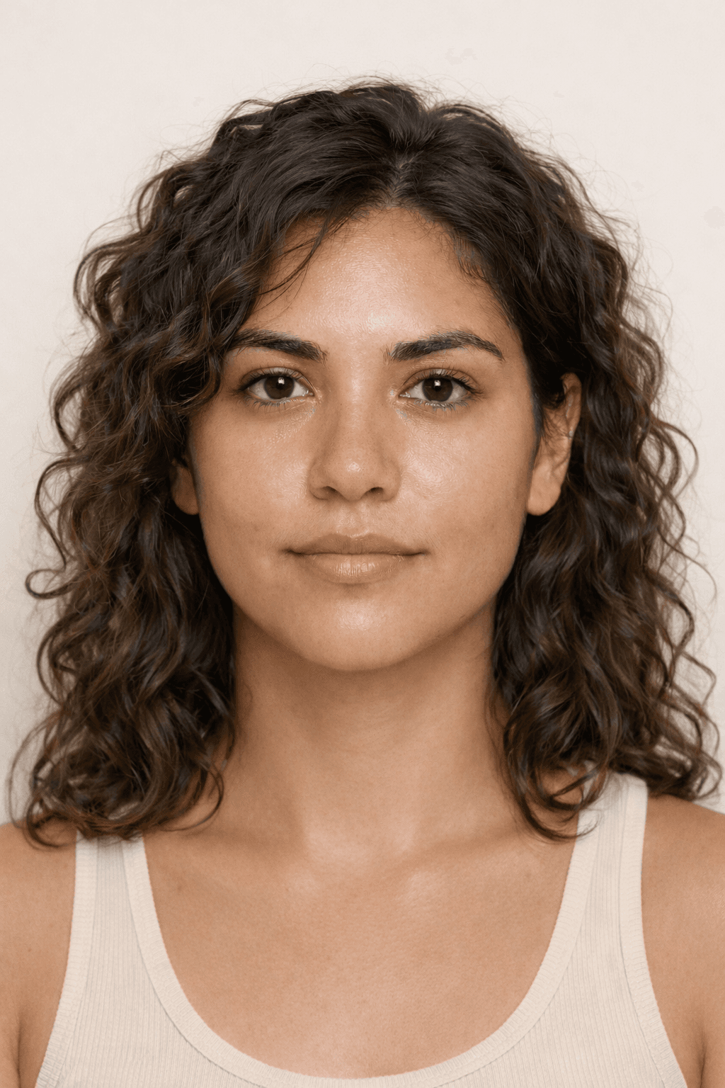 The same woman's skin after Peony — even, healthy glow